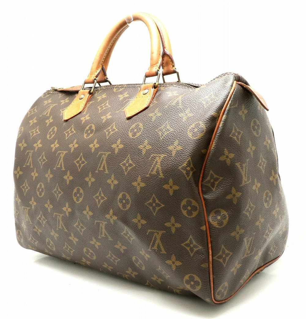 Louis Vuitton Boston Handbag Speedy Bag Travel s Monogram Brown